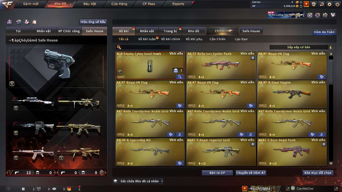 shop acc cf uy tin gia re